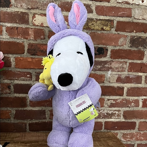 Peanuts Other - Purple Snoopy Plush with Bunny Ears